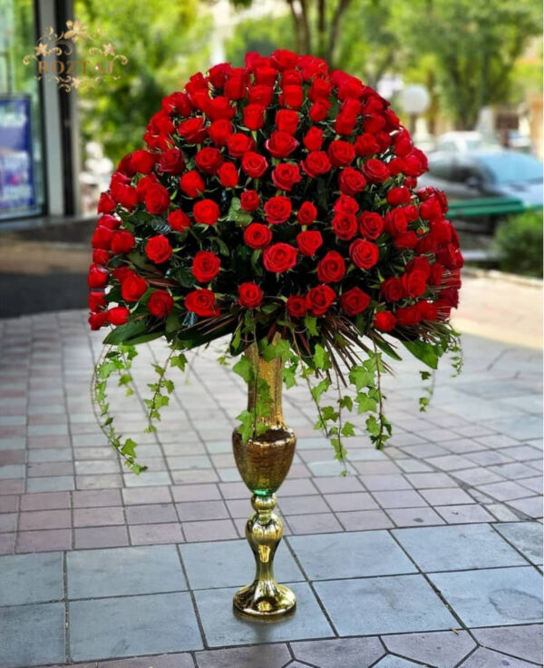 جام گل گرد با رز - Image 2
