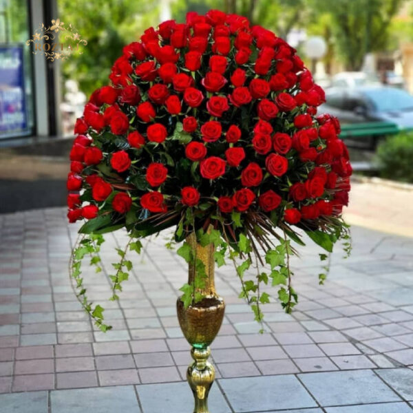 جام گل گرد با رز