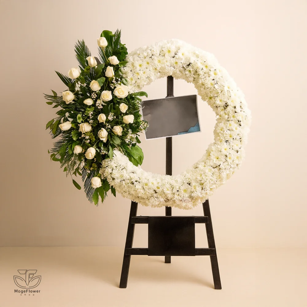 تاج گل ترحیم یک طبقه درباری کد 1001