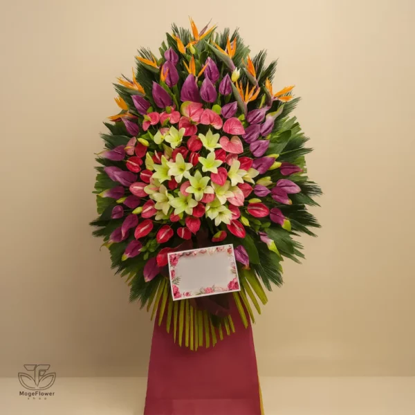 تاج گل یک طبقه فانتزی برای نمایشگاه کد 1074