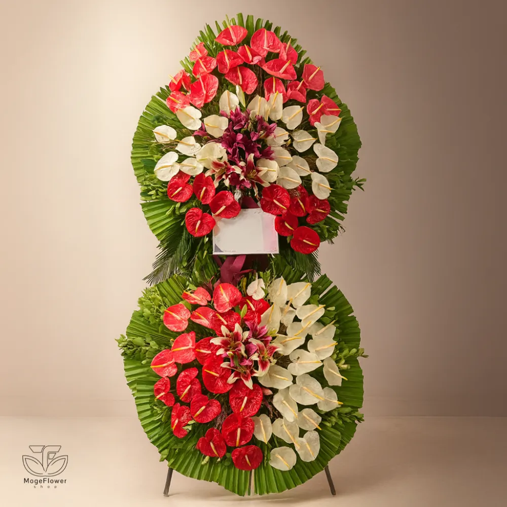 تاج گل دو طبقه کد 3041