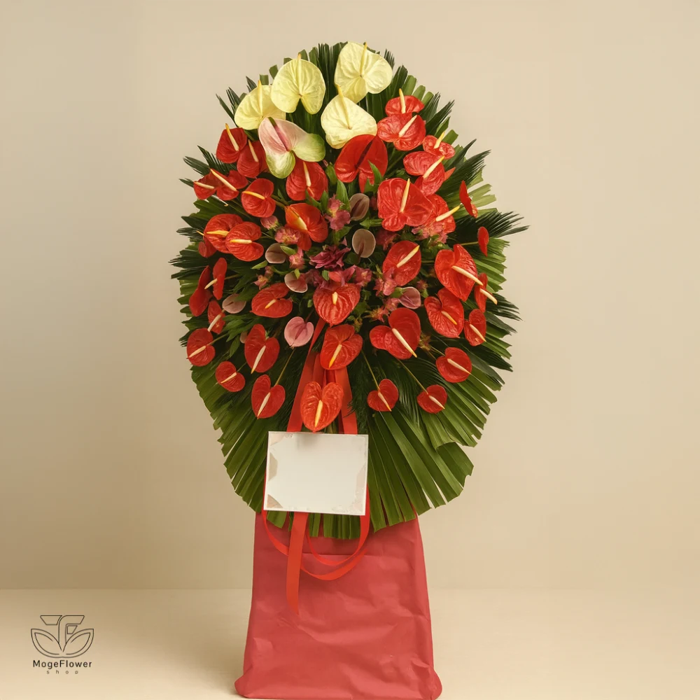 تاج گل یک طبقه فانتزی کد 2008