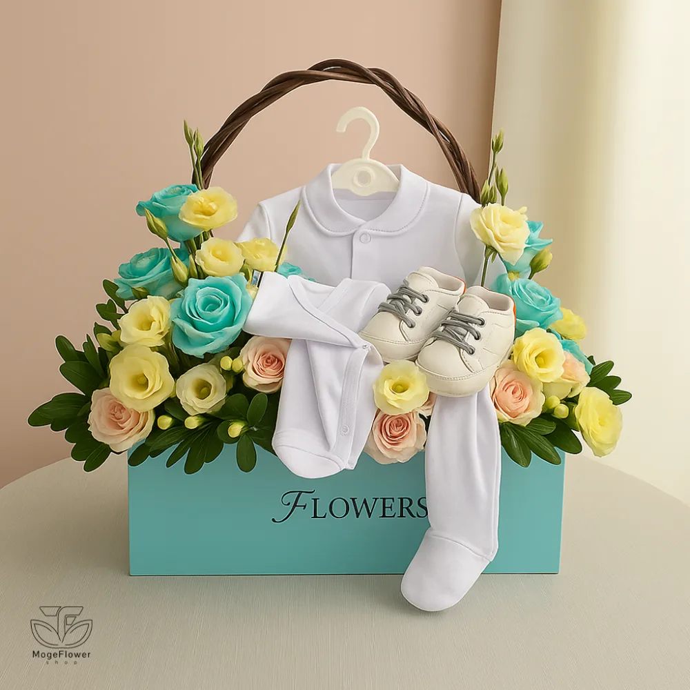 باکس گل نوزاد کد 3199